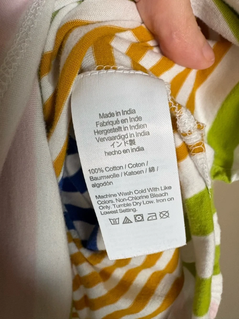 J.Crew Short Sleeve T-Shirt Colorful Stripe Cotton Midi Dress Size Small